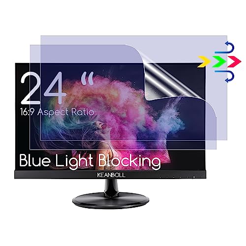 2 PCS 24" Anti Blue Light Screen Protector for Sceptre/LG/Dell/HP/Acer/ViewSonic/ASUS/Aoc/Samsung 24 Inch 16:9 Widescreen Desktop Monitor,Eye Protection & Anti Glare film - size: 24 inch-Anti Blue Light