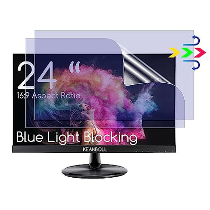 2 PCS 24" Anti Blue Light Screen Protector for Sceptre/LG/Dell/HP/Acer/ViewSonic/ASUS/Aoc/Samsung 24 Inch 16:9 Widescreen Desktop Monitor,Eye Protection & Anti Glare film - size: 24 inch-Anti Blue Light