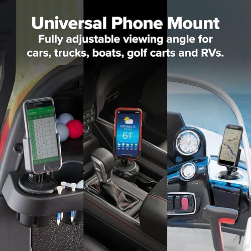 WeatherTech CupFone with Solid Billet Aluminum Knobs - Rose Gold, Adjustable Phone Holder for Smartphones, 360 Rotatable Base, Easy Charging Access - color: Rose Gold Billet Knobs, size: Without 4 Inch Extension
