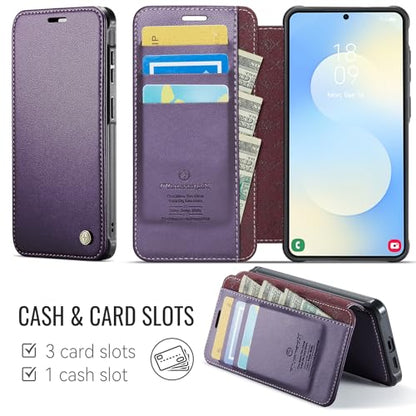 for Galaxy S26 Plus Slim Wallet Case Wireless Charging, Purple - color: Purple, size: Galaxy S26 Plus