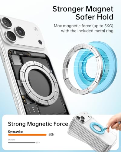 SYNCWIRE for MagSafe Phone Grip, Magnetic Phone Ring Holder - color: Light Blue
