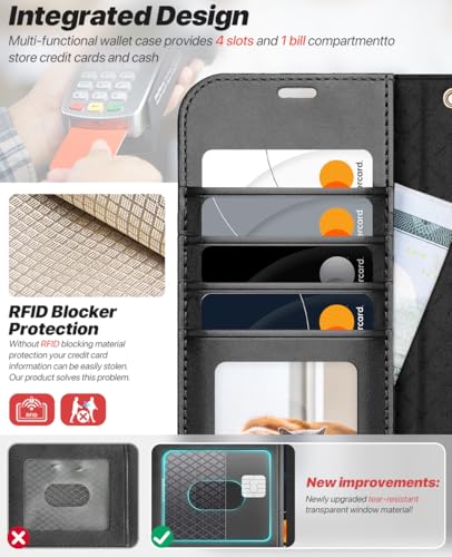 OCASE for iPhone Air Detachable Wallet Case with Card Holder, 2 in 1 PU Leather Flip Folio with RFID Blocking Stand Wrist Strap Shockproof Phone Cover 6.5 Inch 2025, Graphite - color: Graphite, size: iPhone Air