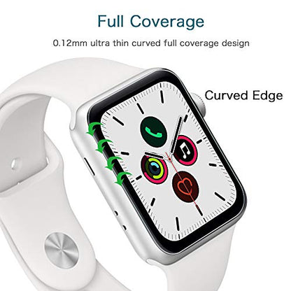 6 Pack Designed for Apple Watch Screen Protector 40mm, Apple Watch SE Series 6 5 4 Screen Protector，Anti-Scratch Bubble-Free Flexible TPU Film for iWatch 40mm