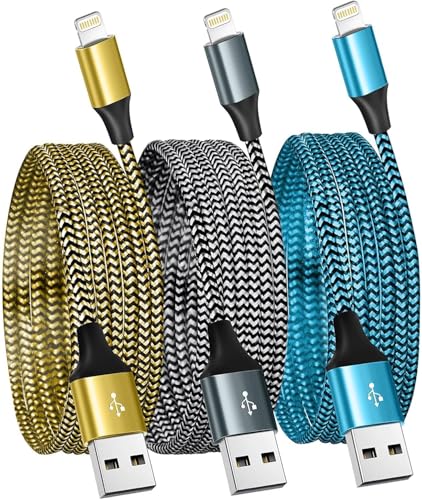 SHUSEL USB Lightning Cable,MFi Certified iPhone Charger Cord (3-Pack,10FT) - size: 10FT