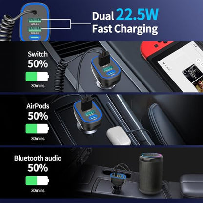 90W USB C Super Fast Car Charger for iPhone 18 Pro Max/Duo/17/Android Phone