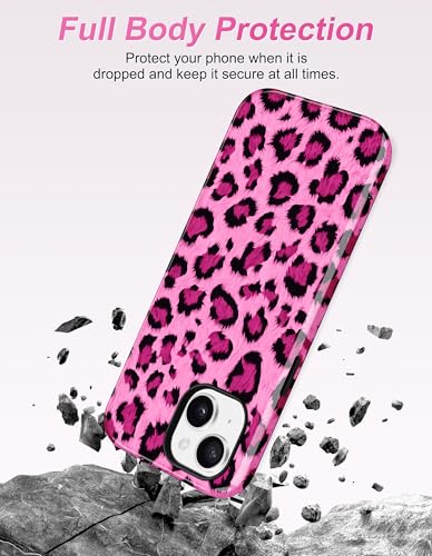 Jusy Magnetic Cheetah Phone Case for iPhone 16 Pro Max,Purple Leopard | Compatible with MagSafe,Cute Aesthetic Tortoise Shell Design,TPU and PC Protective Shockproof Cover - color: Purple Leopard