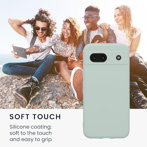 kwmobile Case Compatible with Google Pixel 8a Case - Protective Slim TPU Phone Cover - Soft Matte Finish - Cool Mint - color: Cool Mint