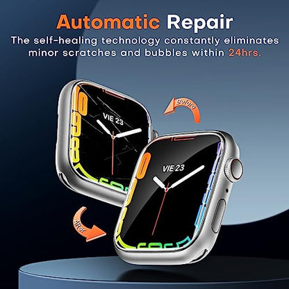 TOCOL 6 Pack Apple Watch 45mm Series 9/8/7 Screen Protector, iWatch 45mm(2023) [HD Clear] [Scratch Resistant] [Bubble Free] [Easy Installation] Ultra-thin TPU Flexible Soft Film,45mm - size: 45mm