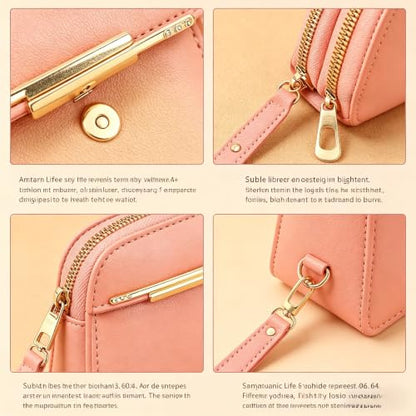 Touchscreen Phone Crossbody Bags for Women,Anti-Theft PU Leather Messenger Bag,RFID Blocking Small Mobile Phone Purse Wallet - color: Yellow