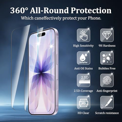 2+1+2 Pack Screen Protector for iPhone 17 - size: 17