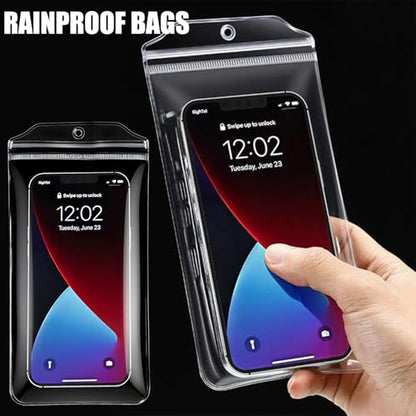 7Pcs Universal Transparent Mobile Phone Waterproof Bag Touch Screen Outdoor Riding Rainproof Mobile Phone Protection Case (7.2 Inch, 21.8x11cm) - color: 7.2 Inch