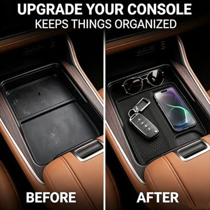Wireless Charging Anti-Slip Mat for 2024 2025 2026 Toyota Grand Highlander, Silicone Waterproof Non-Slip & Anti-Scratch Center Console Phone Charger Protective Pad Liner Accessories