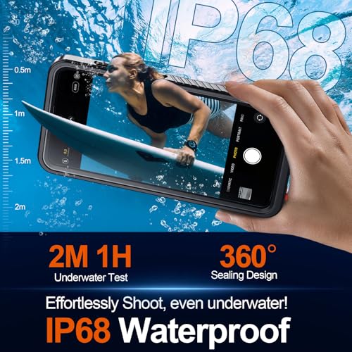 xiwxi for Samsung Galaxy S26 Case Waterproof,[IPX8 Underwater Case][Full Body Shockproof & Military Dropproof] Built-in Screen & Camera Lens Protector for Galaxy S26 6.3"-Black - size: For Samsung S26-6.3"