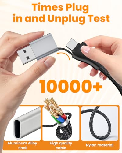 Multi Fast Charging Cable for Apple Watch - 100W Dual USB C Fast Charging Cable for iPhone 17/16/15/14/13/iWatch, 3 in 2 Portable Watch Charging Cord with 2 USB C and iWatch Charger Port, 6.5FT