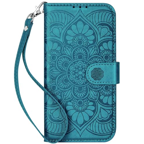 Wallet Case for iPhone 12 and iPhone 12 Pro, [RFID Blocking] 3 Card Holder Stand with Credit Card Slot PU Leather Magnetic Protective Flip Cover for iPhone 12/12 Pro (Dark Blue) - color: Dark Blue