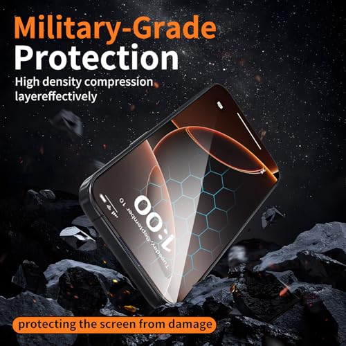 X-it 2 Packs Privacy Screen Protector for iPhone 16 Pro 6.3-inch - [Auto-Dust Removal] 9H+ Tempered Glass [10X Military Protection], Bubble Free, Case Friendly