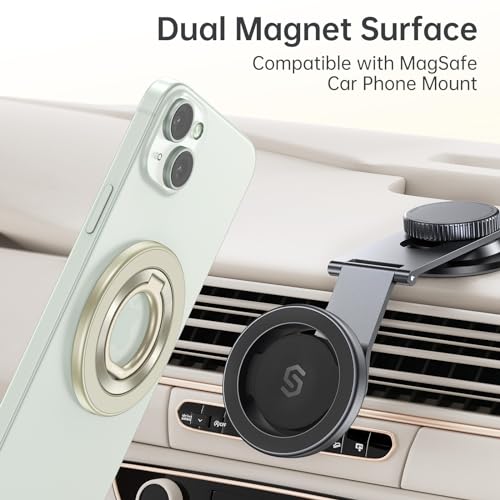 SYNCWIRE for MagSafe Phone Grip, Magnetic Phone Ring Holder - color: Light Yellow