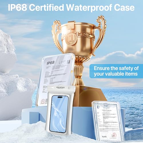 NEPHI IPX8 Floating Waterproof Phone Pouch 2 Pack-Up to 8.0"，Floating Phone Case for iPhone Andriod, Dry Bags for Vacation Beach Pool Kayak Cruise Travel Essentials (Black White 2 Pack) - color: Black White 2 Pack
