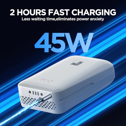 LiTHELi Portable Charger 2 * 2.0Ah Lithium Batteries 45W Max Power Bank, Suit for All U20 Power Tools and Outdoor Power Equipment(2 Packs) - color: WHITE-SE-2.0-DOUBLE