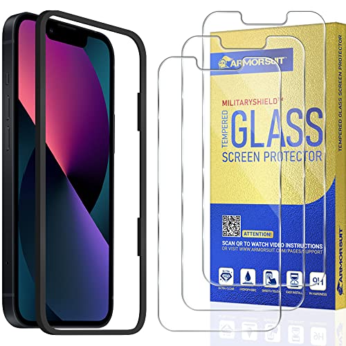 ArmorSuit 3 Pack Glass Screen Protector Designed for iPhone 13 mini [Case Friendly] Tempered Glass 9H+ Hardness (Alignment Tool Included) - size: iPhone 13 mini 5.4" inch