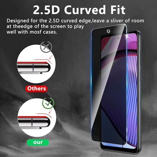 3 Pack Privacy Screen Protector Designed for Motorola Moto G Stylus 5G 2023 /G Power 5G 2023,Full Coverage Anti-Spy Tempered Glass Film,9H Hardness,Anti-Fingerprint,Bubble Free,Easy to Install - size: Moto G Power 5G 2023 FK3