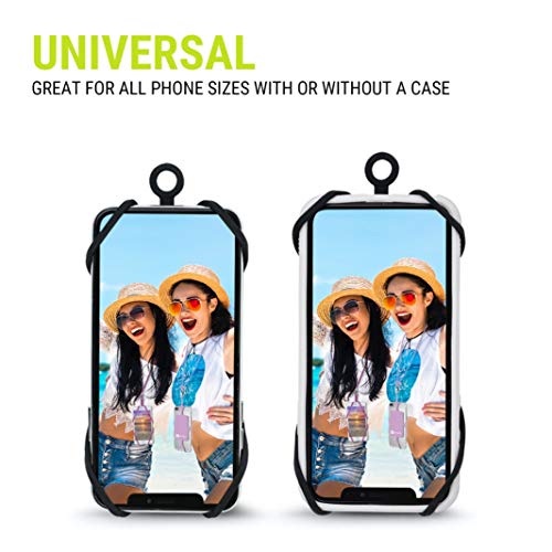 Gear Beast Cell Phone Wrist Strap Mobile Phone Holder Wristlet with Card Pocket Compatible with iPhone, Galaxy & Most Smartphones - color: Dark Black
