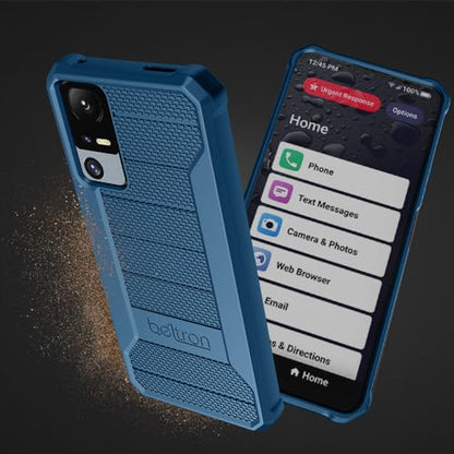 BELTRON Phone Case for Jitterbug Smart 4, Slim Industrial Strength Protective Grip Case with Reinforced Technology for TCL 40XL / Lively Jitterbug Smart4 (Blue) - color: Blue