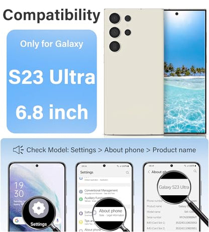 Vakaa Clear Case for Samsung Galaxy S23 Ultra 5G, Anti-Yellowing | Hard Back with Military-Grade Drop Protection, Wireless Charging Compatible - color: Transparent, size: S23 Ultra