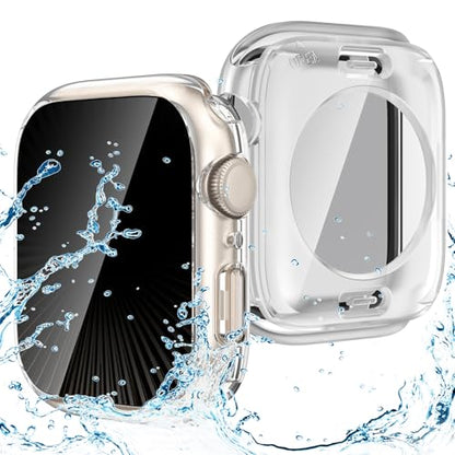 Goton Privacy Waterproof Case for Apple Watch Series 11/10 46mm - color: Clear, size: 46mm