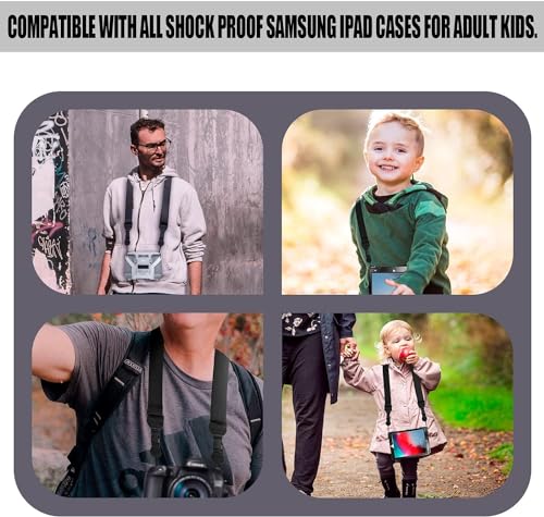 FIEIL 2 Pack Adjustable Shoulder Strap, Replacement Camera Neck Strap, Comfortable Nylon Neck Lanyard for iPad Strap Tablet Camera Laptop Binocular Crossbody Luggage Bag - size: 2 Pack Black