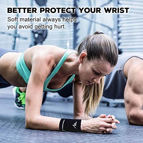 NEWZILL Wrist Wallet Wristband with Zipper for Men & Women, Cotton - color: Black/White, size: Large