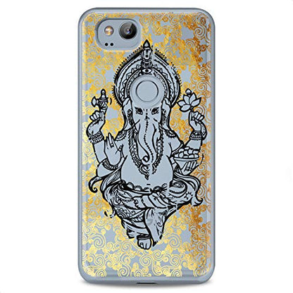 TPU Case Compatible for Google Pixel 9 8 Pro 7a 6a 5a XL 4a 5G 2 XL 3 XL 3a Hilarious Lotus Black Ganesha Indian Slim fit Hinduism Soft Design Clear Cute Elephant Flexible Silicone Print - color: Ganesha Print