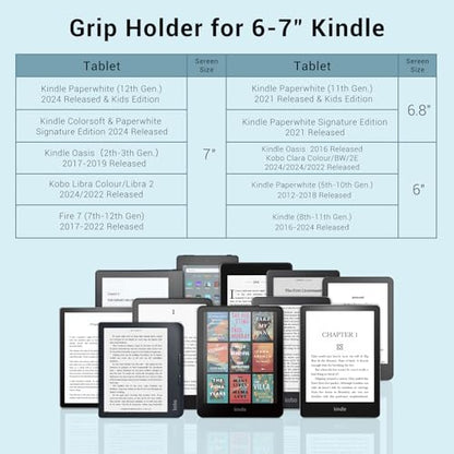 CoBak Secure Hand Strap for Ebook Reader, Lightweight, Elastic, Black - color: Black