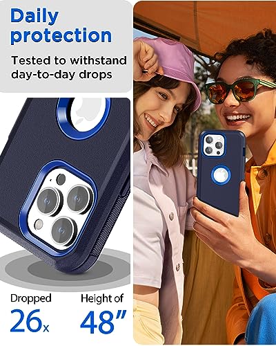 AICase iPhone 15 Pro Max Case,Heavy Duty Drop Protection Full Body Rugged Shockproof Military Protective Tough Durable Cover Compatible with iPhone 15 Pro Max 6.7"_8 Maritime Blue/Admiral Blue - color: Maritime Blue/Admiral Blue