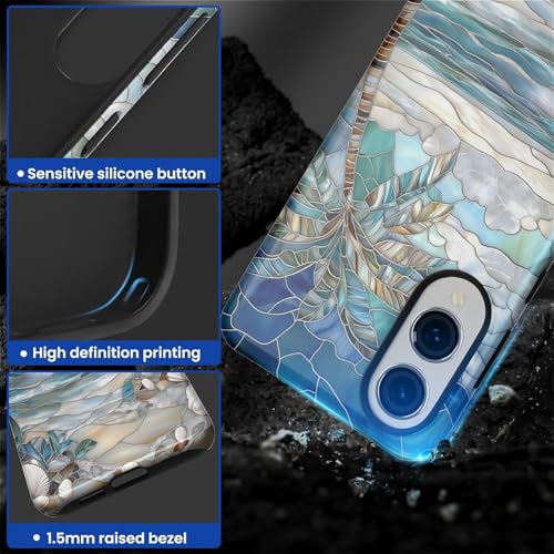 Case for Samsung Galaxy S25 Edge,Anti-Scratch Full-Body Cover Shockproof Slim Design Case,PC Hard Shell & Silicone Inner Bumper -Beach Palm Tree - color: Beach Palm Tree, size: Galaxy S25 Edge