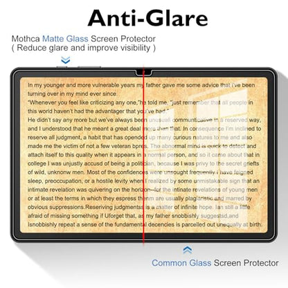 Mothca Matte Glass Screen Protector for Samsung Galaxy Tab A9 Plus/A9+ 5G 11-inch 2023 Model (SM-X210/X216/X218) with Installation Frame, Anti-Glare & Anti-Fingerprint Tempered Glass, Smooth as Silk - size: A9+/A9 Plus 11"