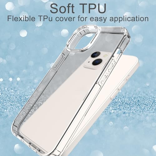 Phone Case for iPhone 14 Clear, [Crystal Clear][Non-Yellowing] Slim Shockproof Reinforced Drop Protective Flexible TPU Back Cover Phone Case for iPhone 14 Protective Case(Transparent) - color: Transparent