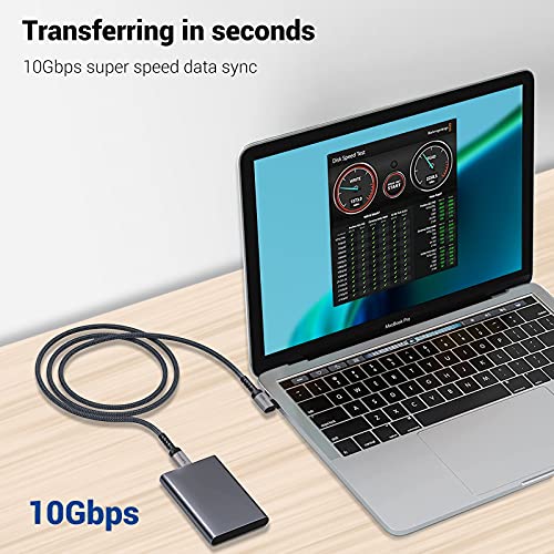 USB C to USB C Cable 100W, 2-Pack 6.6ft Right Angle - size: 100w - 6ft, 6ft