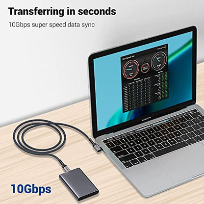 USB C to USB C Cable 100W, 2-Pack 6.6ft Right Angle - size: 100w - 6ft, 6ft