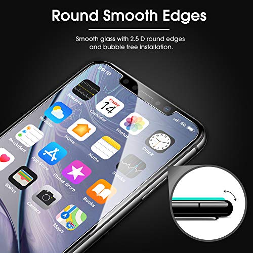 OMOTON 3 Pack Designed for iPhone 11 and iPhone XR Screen Protector (6.1"), Enhanced Tempered Glass Protection, Case Friendly Anti Scratch Bubble Free Ultra Resistant - size: iPhone 11/XR