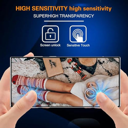 [2+2] for Samsung Galaxy S25 Ultra Privacy Screen Protector and Camera Lens Protector, [28°Anti-Spy] [Installation Tool] [Fingerprint Unlock] Black Tempered Glass Film Bubble Free Case Friendly for S25U - size: S25 Ultra
