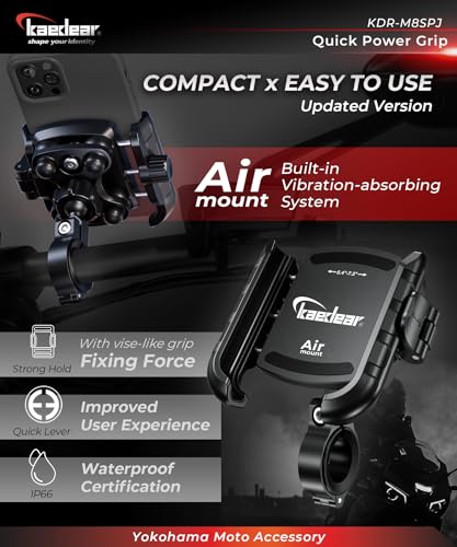 Kaedear Vibration-Resistant Motorcycle Phone Mount, KDR-M8SPJ