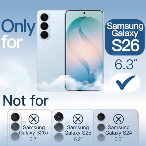 JETech Magnetic Case for Galaxy S26, Compatible with MagSafe, Sky Blue | Full Camera Lens Protection, Shockproof Protective Phone Cover, Scratch Resistant Clear Back - color: Sky Blue, size: Galaxy S26