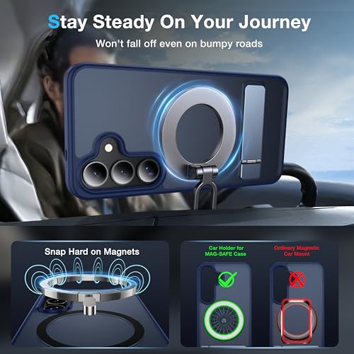for Samsung Galaxy S25 Plus Case with MagSafe - color: Blue, size: Galaxy S25 Plus with Stand