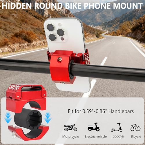 Bike Handlebar Mounts for 4.5-7.5 Phones (Red) - color: Red
