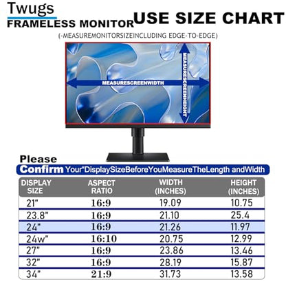 2 Pack 24 Inch Computer Screen Protector Anti Glare Blue Light Blocker - size: 24 Inch(Diagonal)-16:9 Aspect Ratio