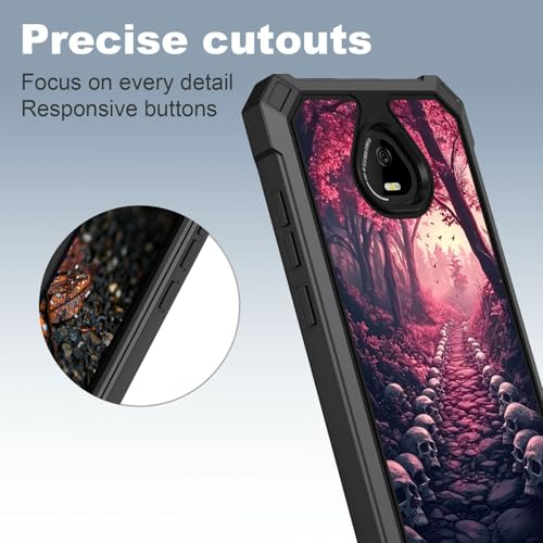 for Schok Volt Sv67q Sv67332 Case with Screen Protector, Military Grade Drop Protection, Dual Layer Hybrid Shockproof Protection TPU Phone Case for Schok Volt Sv67q, Skulls Leading - color: Skulls Leading