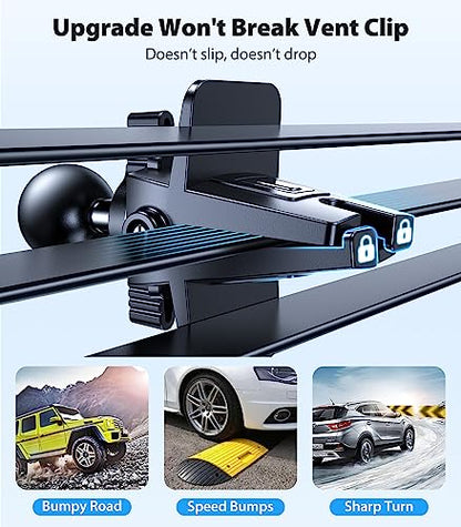 VICSEED for MagSafe Car Mount [Upgraded Strongest Magnet Power] Magnetic Phone Holder for Car Vent 360 Adjustable Magnetic Car Phone Holder Mount for iPhone 17 Pro Max 16 15 14 13 12 Plus Mini - color: Black