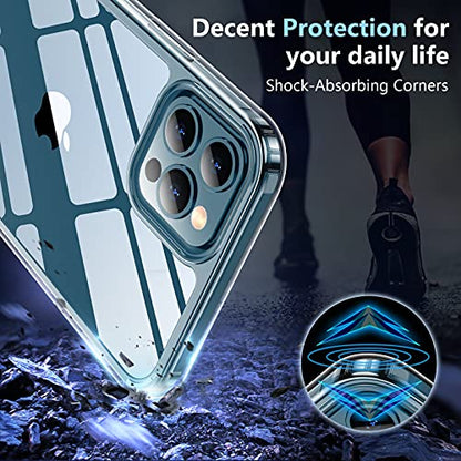 Designed for iPhone 12 case,iPhone 12 pro case,[Military Drop Protection] [Not Yellowing] Shockproof Slim Thin Phone Case for iPhone 12/12 Pro,Clear