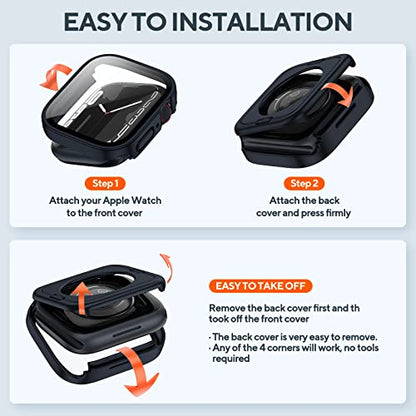 2-Pack Waterproof Case for 40mm Apple Watch SE 3/2/1 Series 6/5/4 - color: Midnight/Starlight, size: 40mm(SE3/SE2/SE/6/5/4)